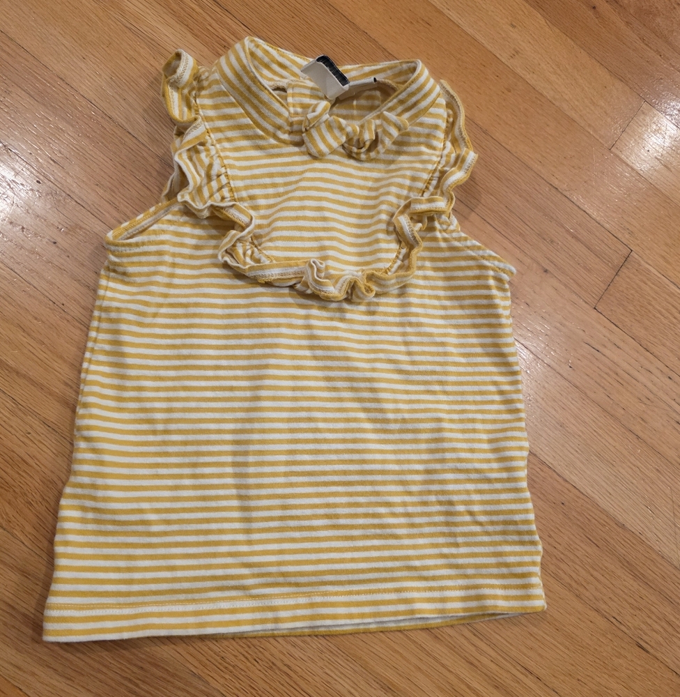 Janie And Jack Ruffled Striped Tank